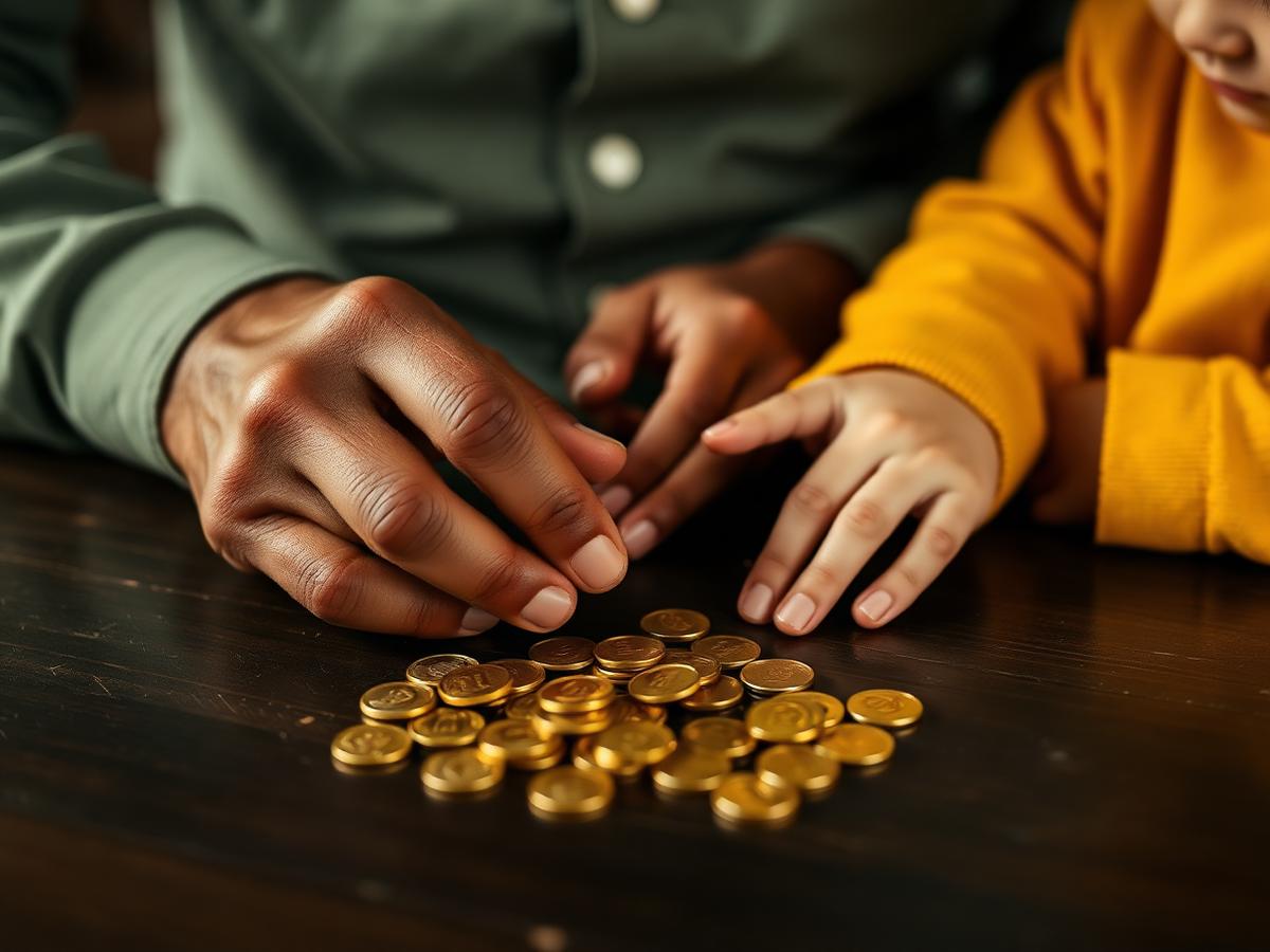 Educação financeira para crianças: os quatro potes